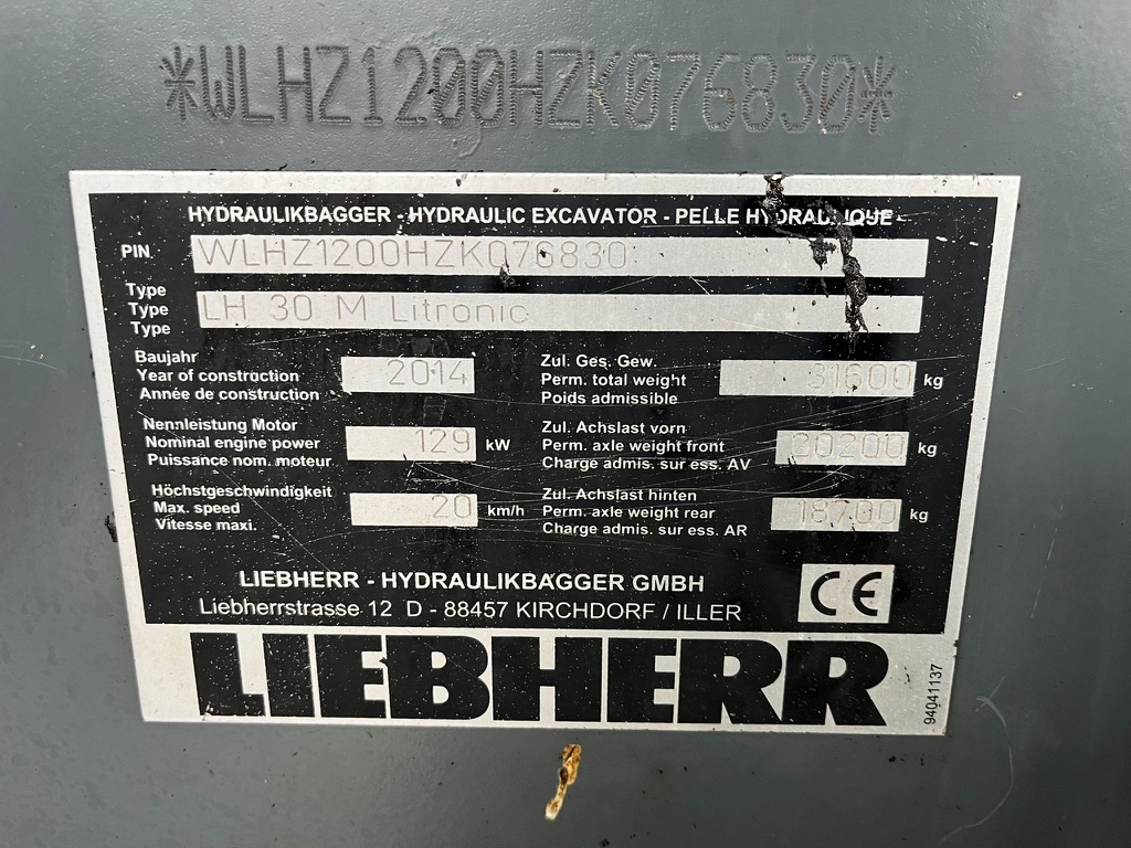 Pelle manutention LIEBHERR LH30M  PM077