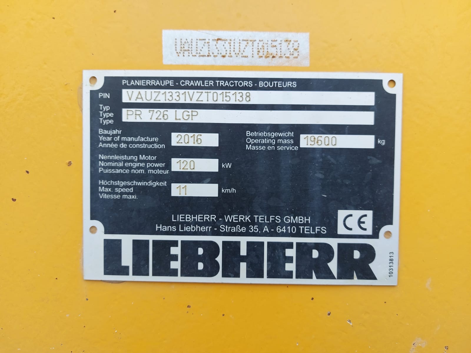 Bulldozer LIEBHERR PR726LGP  BD011 LIEBHERR PR726LGP