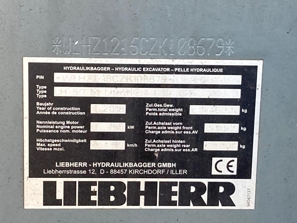 Pelle manutention LIEBHERR LH50M  PM091 LIEBHERR LH50M