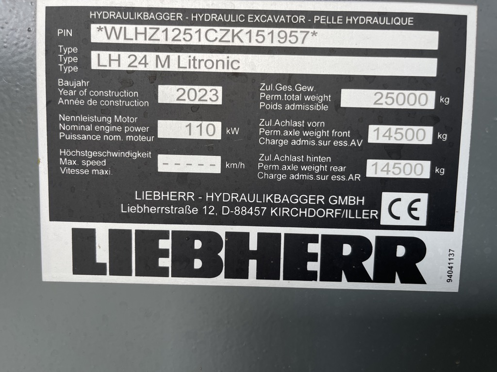 Pelle manutention LIEBHERR LH24M  PM100 LIEBHERR LH24M