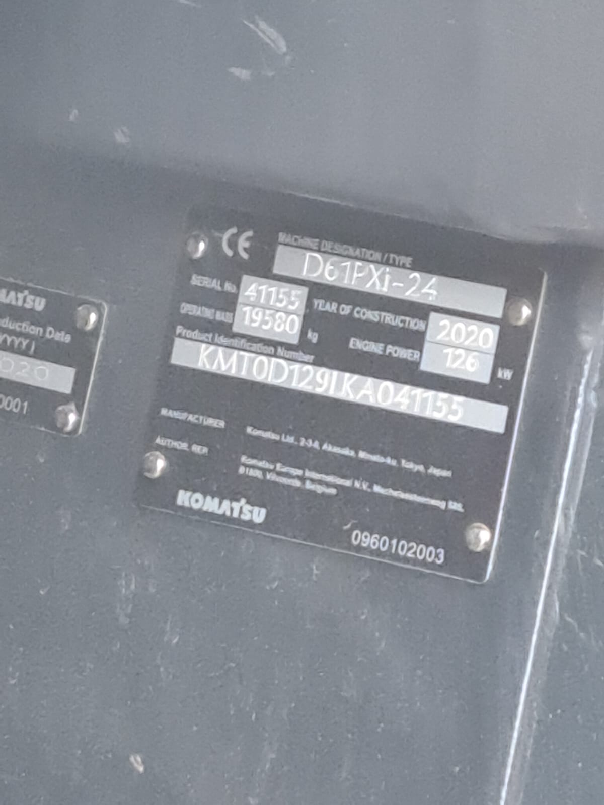 Bulldozer KOMATSU D61PXi-24 BD014