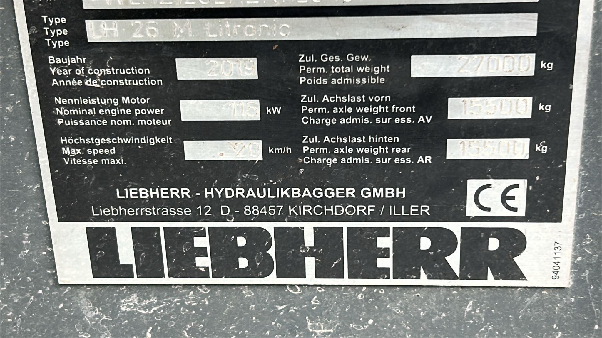 Pelle manutention LIEBHERR LH26M PM112