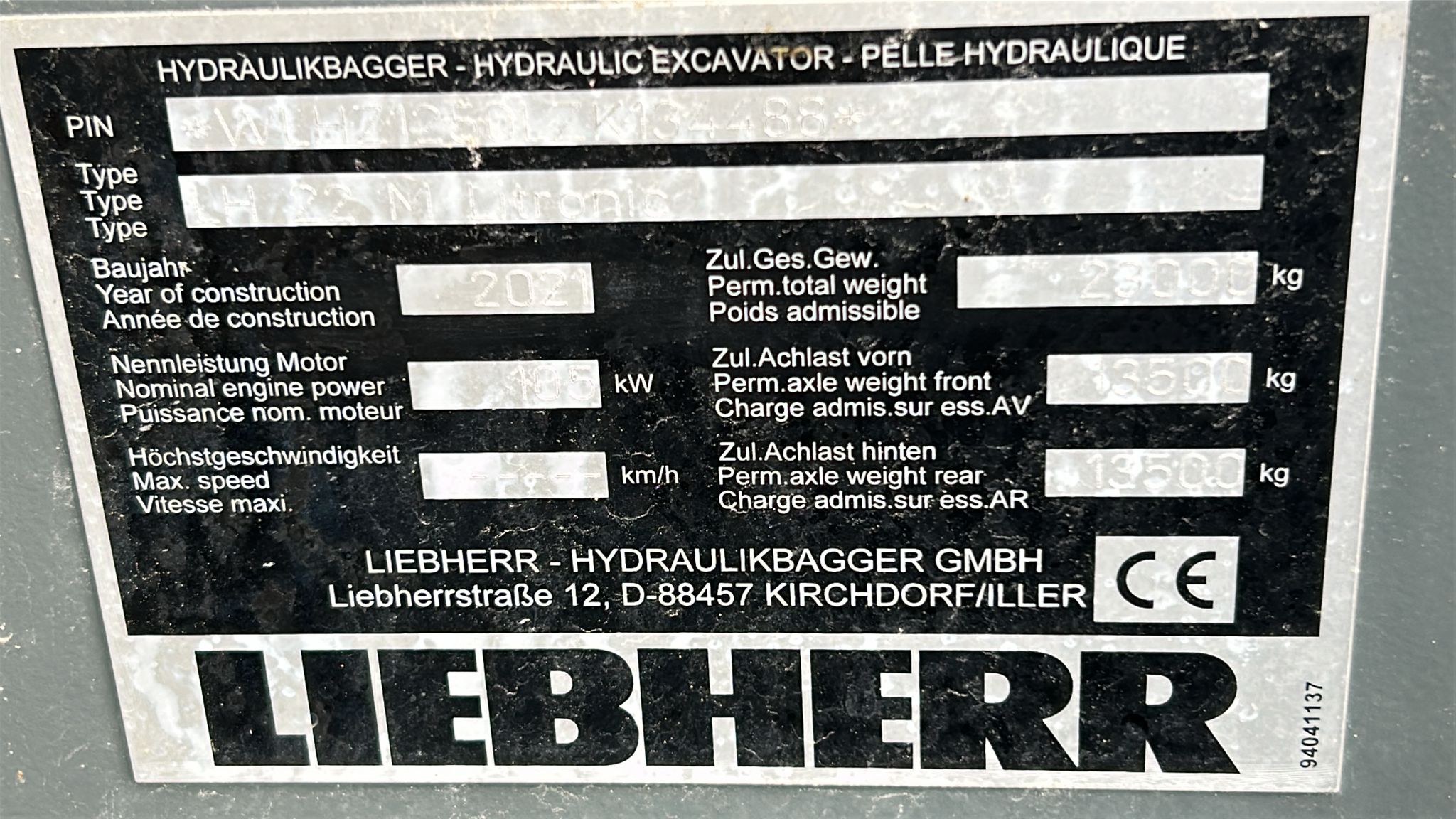 Pelle manutention LIEBHERR LH22M PM113